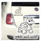 Preview: Autoaufkleber Hetz nicht! Schildkröte Sticker Aufkleber Turtle A182