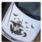 Preview: Hexe Katze Autoaufkleber Auto Aufkleber Motorhaube Fledermaus Sterne SET A085