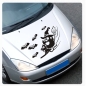 Preview: Autoaufkleber Hexe Eule Katze Set für die Motorhaube Aufkleber Sticker A285