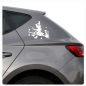 Preview: Auto Aufkleber Hexe Hexen Katze Sterne 2er SET Autoaufkleber Sticker clickstick A626