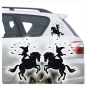 Preview: 2er SET Hexen Pferd Fledermaus Hexe Auto Aufkleber Sticker Autoaufkleber A932