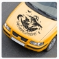 Preview: Auto Aufkleber Hexen Kutsche Hexenkutsche Hexe Spinnweben Sterne Sticker A1201