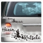 Preview: Hexenkutsche Autoaufkleber Hexen Kutsche Aufkleber Sticker A178