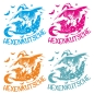 Preview: Auto Aufkleber Hexenkutsche Hexen Kutsche Hexe Katze Mond Sterne Sticker A1217