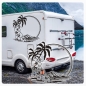 Preview: Wohnmobil Aufkleber Palme Hibiskus Hawaii WoMo Caravan Aufkleber Sticker WoMo124