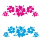 Preview: Hibiskus Blumen Blume Auto Aufkleber Surfboard Sticker A1044