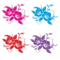 Preview: Hibiskus Blumen Notebook Aufkleber Netbook Laptop Tattoo Sticker Blume LT005