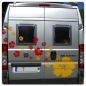 Preview: Hibiskus Blumen Blüten 2 farbig Wohnmobil Aufkleber Wohnwagen Caravan Sticker WoMo014