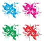 Preview: Hibiskus Blumen Briefkasten Aufkleber Auto Sticker Autoaufkleber Tattoo B004