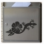 Preview: Briefkastenaufkleber Hibiskus Gecko Gekko Echse Aufkleber B003