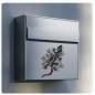 Preview: Briefkasten Aufkleber Hibiskus Gecko Gekko Echse Auto Sticker Briefkastenaufkleber B026