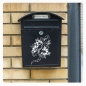 Preview: Briefkasten Aufkleber Hibiskus Gecko Gekko Echse Auto Sticker Briefkastenaufkleber B026