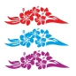 Preview: Hibiskus Hawaii Blumen Auto Aufkleber Sticker Hibiscus A132