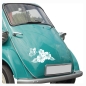 Preview: Hibiskus Blumen Schmetterling Auto Aufkleber Sticker Autoaufkleber A131