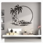 Preview: Wandaufkleber Aufkleber Palme Hibiskus Hawaii  Wandtattoo W067