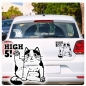 Preview: High Five 5 Katzenstreching Katze Kitty Kätzchen Autoaufkleber Auto Aufkleber Sticker A762