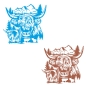 Preview: Auto Aufkleber Schottisches Hochlandrind Highland Rind Cattle Kyloe  Sticker Autoaufkleber A4218