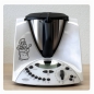 Preview: Hippo Nilpferd Koch Aufkleber Sticker für Thermomix TM31 TH058