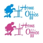 Preview: Home Office Wandtattoo Türaufkleber Büro Tür Aufkleber T267