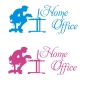 Preview: Home Office Wandtattoo Türaufkleber Büro Tür Aufkleber T268