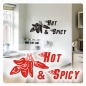 Preview: Wandtattoo Hot & Spicy Wandaufkleber Küche W840