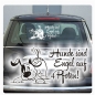 Preview: Hundeaufkleber Comic Hund Hunde sind Engel auf 4 Pfoten Sticker Auto Aufkleber A538
