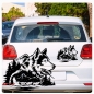 Preview: Auto Aufkleber Schlittenhund Siberian Husky Autoaufkleber clickstick A753