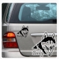 Preview: Siberian Husky Name Auto Aufkleber Autoaufkleber Sticker Hund A092