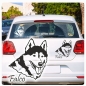 Preview: Siberian Husky Name Auto Aufkleber Autoaufkleber Sticker Hund A092