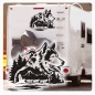 Preview: Siberian Husky Schlittenhund Wohnmobil Aufkleber Wohnwagen Sticker WoMo267