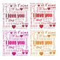 Preview: Wandtattoo I love You 22 verschiedene Sprachen Wandtaufkleber W4009