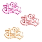 Preview: I Love You Wandtattoo Wandaufkleber Sticker Liebe W1407