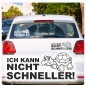 Preview: Ich kann nicht schneller Auto Aufkleber Schildkröte Sticker A1181