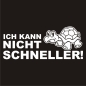 Preview: Ich kann nicht schneller Auto Aufkleber Schildkröte Sticker A1181