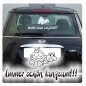 Preview: Immer schön langsam! Autoaufkleber Schildkröte Schnecke Sticker A1215