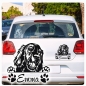 Preview: Irish Setter Name Pfoten Autoaufkleber Auto Aufkleber Sticker A897