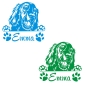 Preview: Irish Setter Name Pfoten Autoaufkleber Auto Aufkleber Sticker A897