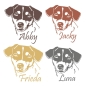 Preview: Jack Russell Name Auto Aufkleber Sticker Hund Autoaufkleber A043