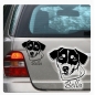 Preview: Jack Russell Name Auto Aufkleber Sticker Hund Autoaufkleber A043