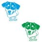 Preview: Jack Russell Name Auto Aufkleber Sticker Hund Autoaufkleber A043