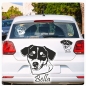 Preview: Jack Russell Name Auto Aufkleber Sticker Hund Autoaufkleber A043