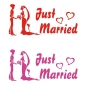 Preview: Auto Aufkleber Just Married Heckscheiben Sticker AH001