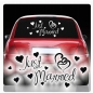 Preview: Auto Aufkleber Just Married Heckscheiben Sticker Hochzeits Aufkleber AH002