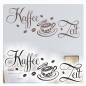 Preview: Wandtattoo Kaffee Zeit Wandaufkleber Küche Coffee Time Essen BAD WC W618