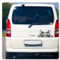 Preview: Auto Aufkleber Katze schaut raus Kätzchen Autoaufkleber clickstick A731