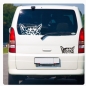 Preview: Auto Aufkleber Katze schaut raus Kätzchen Autoaufkleber clickstick A599