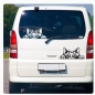 Preview: Auto Aufkleber Katze schaut raus Kätzchen Autoaufkleber clickstick A731