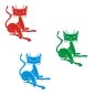 Preview: Briefkastenaufkleber Coole Katze Kätzchen Aufkleber B017