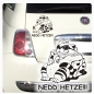 Preview: Nedd Hetze! Katze Cool Autoaufkleber Sticker Hetz mich nicht hessisch A2093