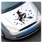 Preview: Hexe Hexen Katze Fledermaus Motorhauben Sticker Auto Aufkleber A741